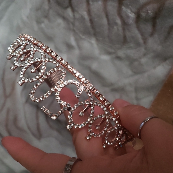 50 & Fabulous Rose Gold Sash and Rhinestone Tiara - Picture 5 of 9